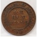 AUSTRALIA 1919 . HALF 1/2 PENNY . VARIETY . MAJOR OIL FILLED DIE